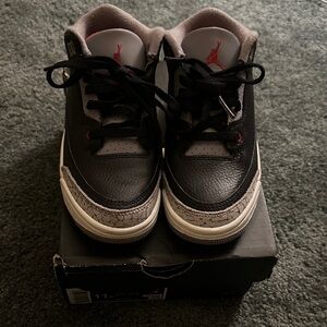 Jordan Kids Black and White Sneakers